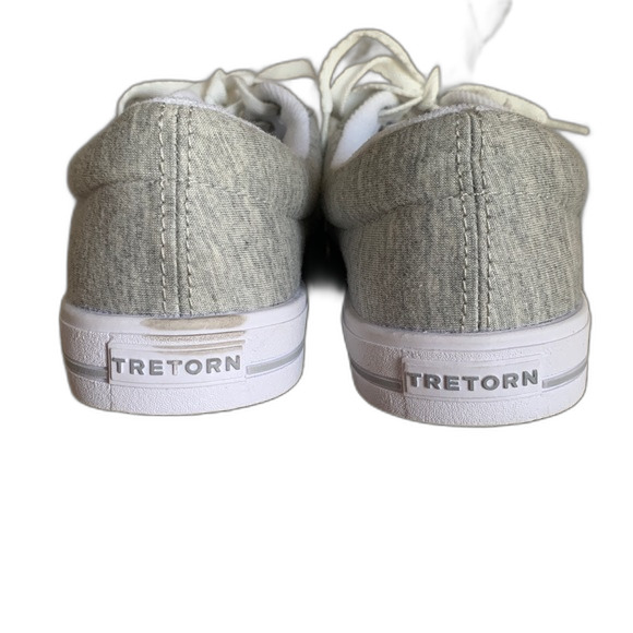 Tretorn Chelsea NWOT Gray Knit With White Logo Tennis Shoes Size 7M - Picture 4 of 6
